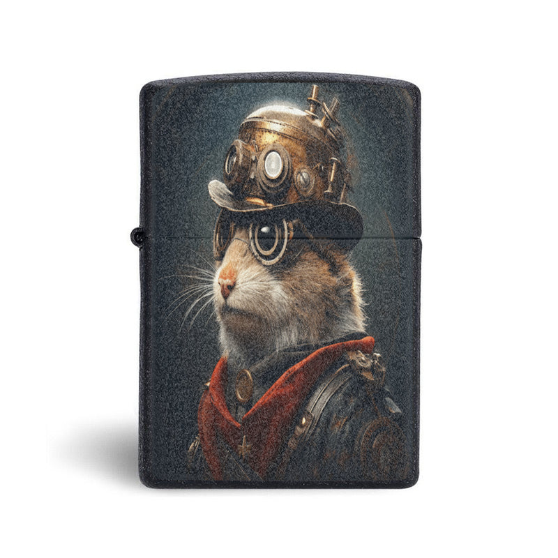 Steampunk lighter Zippo case Hamster