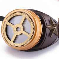 Halloween Goggles Steampunk Vintage Men Goggles with Five-Pointed Star Gothic Accessories Street Fashion Glasses Travel Party