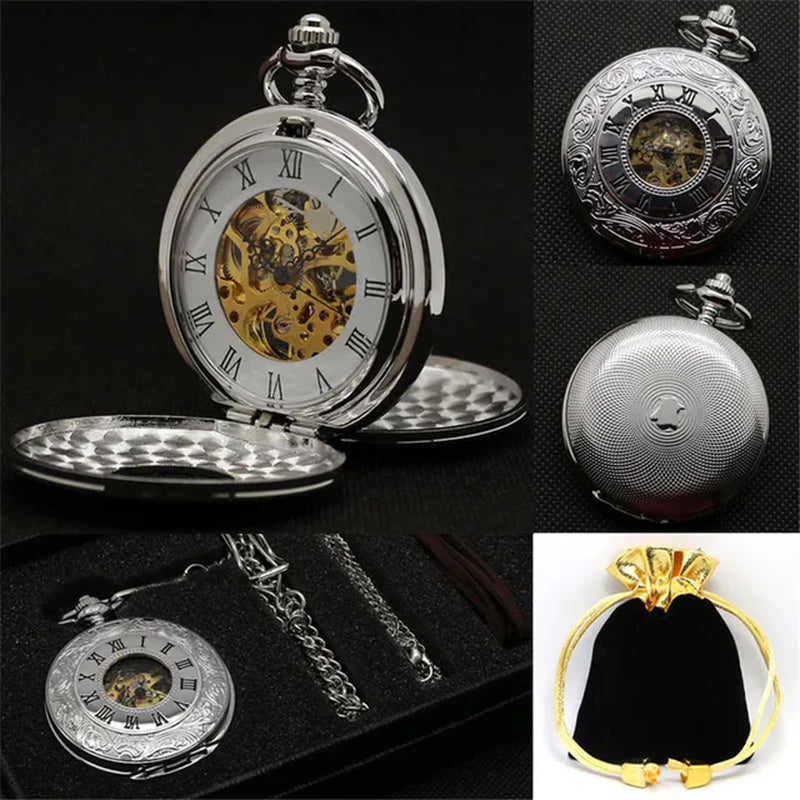 Steampunk Unique Vintage Mechanical Pocket Watch
