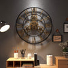  Steampunk 20 Inch Large Gear Wall Clock - Oversized 3D Roman Numeral Wall Clock 