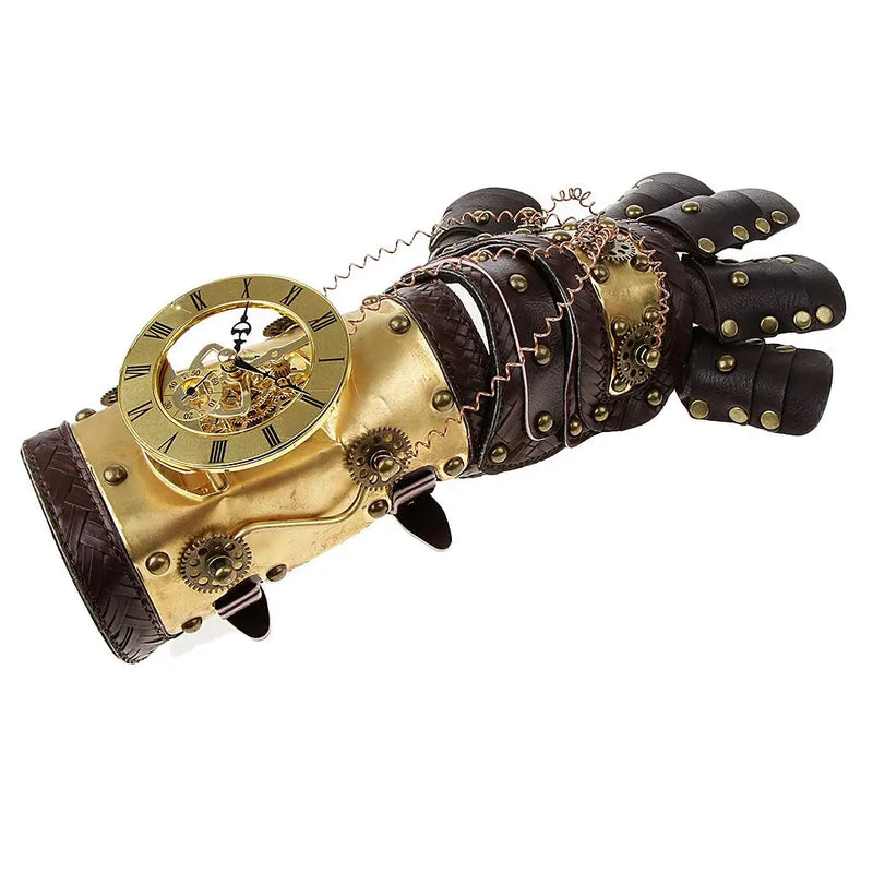 Steampunk Leather Arm Band Cuff Vintage Fancy Dress Costume