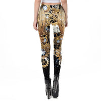 Steampunk Pants Sexy Elastic Trousers Mid Waist 