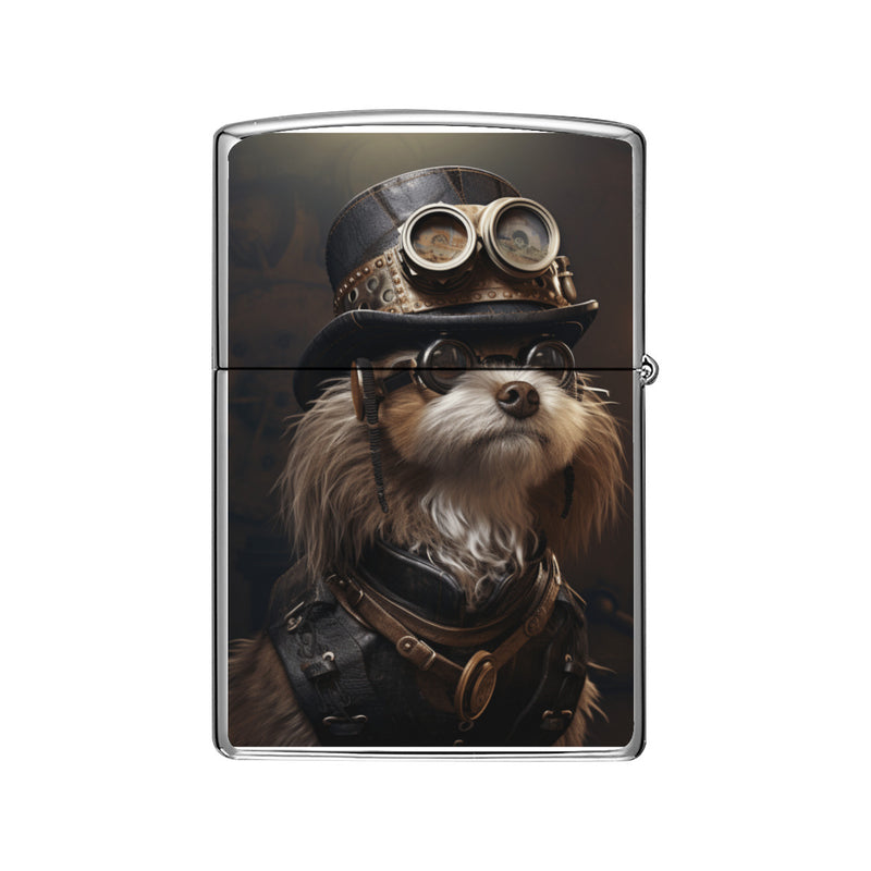 Steampunk lighter Zippo case Dog