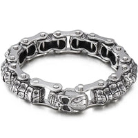 Steampunk  Skull Bracelets for Men in Titanium Stainless Steel 