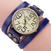 Steampunk Luxury Brand Vintage Casual Cow Leather Bracelet Watch 