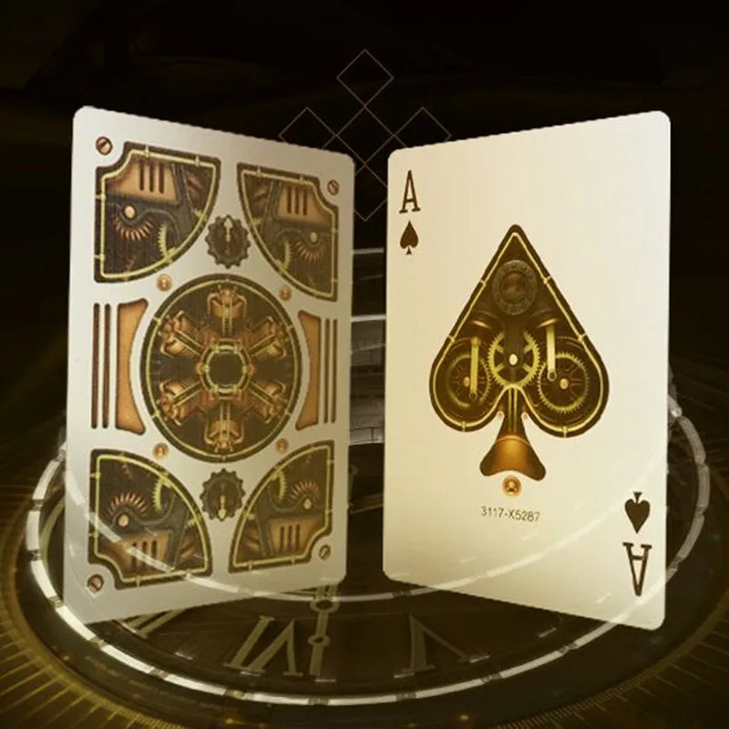 Steampunk Gold Cards playing Poker Size Deck Magic Cards - Special Edition 