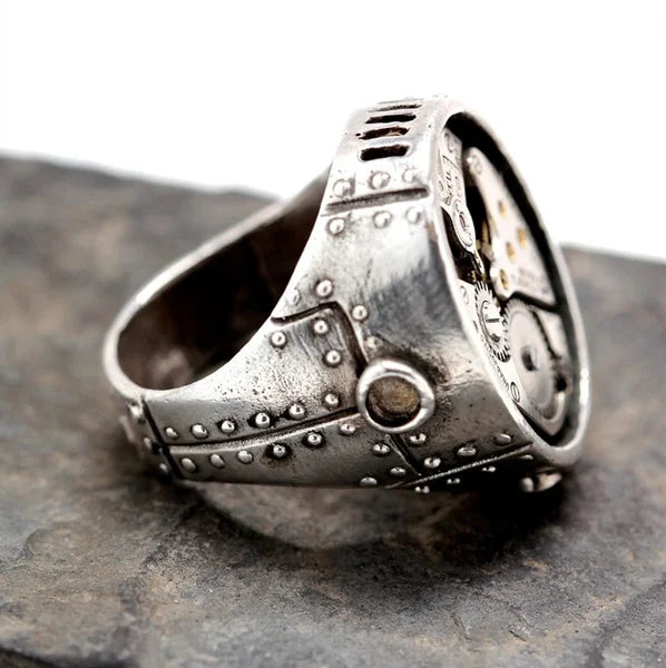 SteamPunk Handmade Rings Vintage Latest Silver Color Metal Alloy Gear 7 / Ring