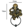 Steampunk Octopus Skull Door Knocker Iron Garden Outdoor Gate Decors Towel Rack