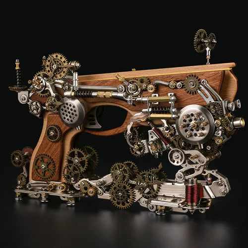 A Steampunk pistol buy with a handrest, Desktop decoration, Gotic Decor