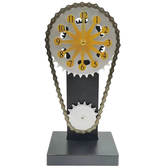 Vintage Chain Gear Rotating Clock Mechanical Wind Art Hands Desktop Clocks Restaurant Bar Personalized Decorative Ornaments