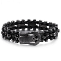 Steampunk  Skull Bracelets for Men in Titanium Stainless Steel 