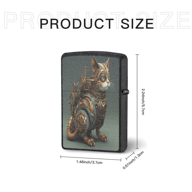 Steampunk lighter Zippo case Gear Steam cat