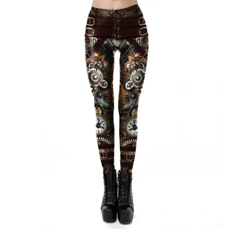 Steampunk Pants Leggings Fashion Retro Gear Sexy Elastic Pants 