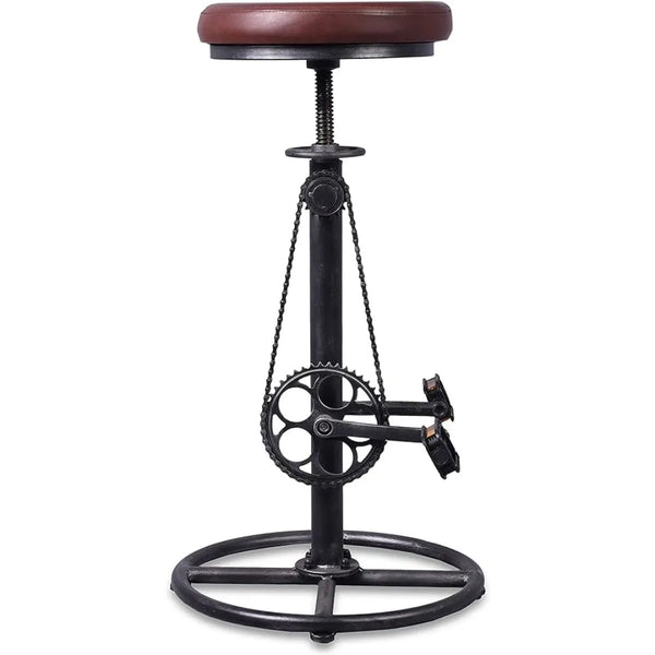 bar stool with pedals Steampunk Industrial Bar Stool-Rustic Swivel Seat-Iron – Steampunk wonders