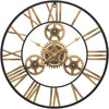  Steampunk 20 Inch Large Gear Wall Clock - Oversized 3D Roman Numeral Wall Clock 